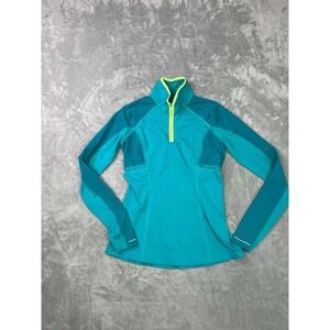 Lululemon Trail Bound 1/2 Zip Blue Tropics Shirt Women's Sz 6 Hiking Yoga Run